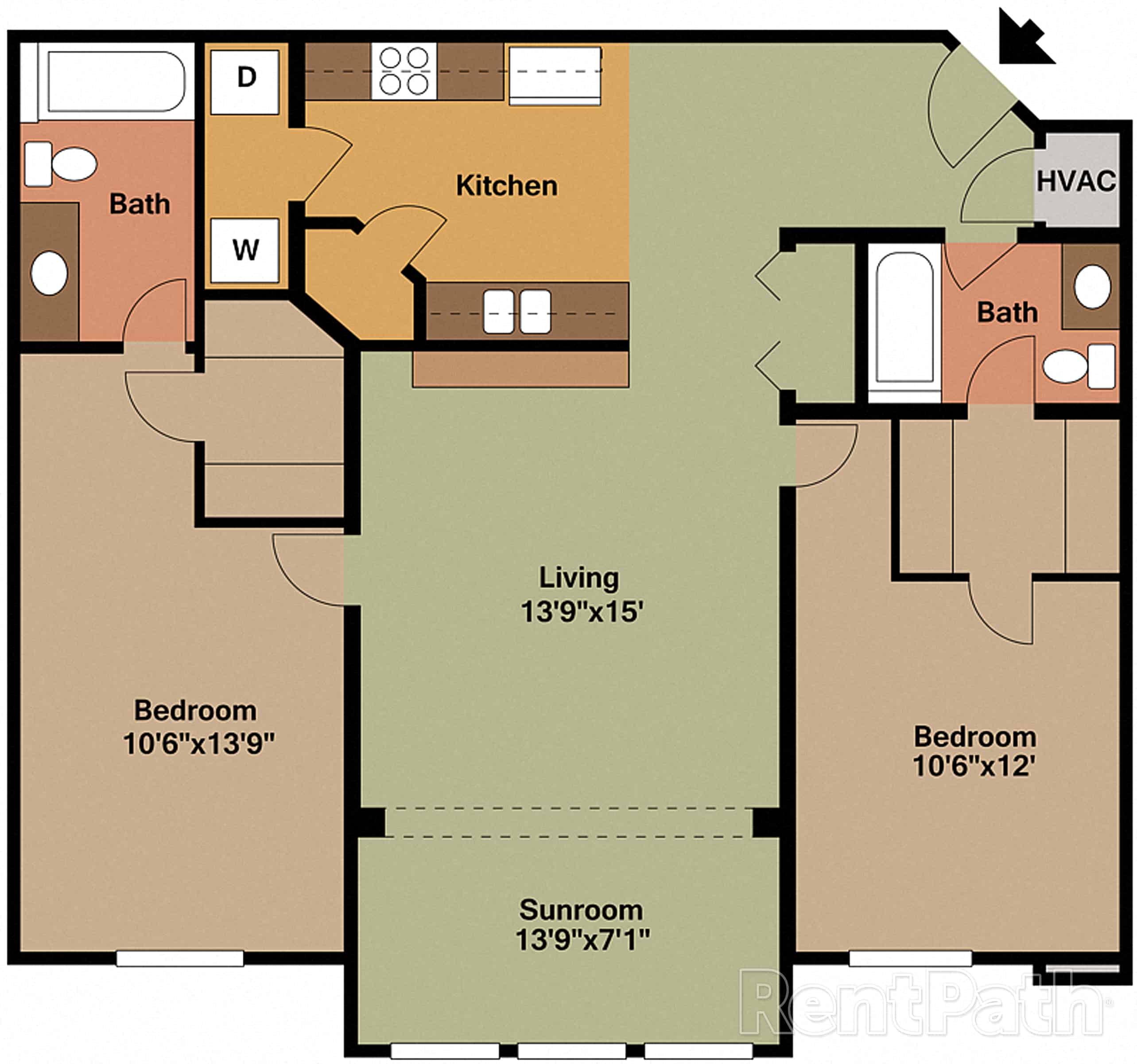 View Our 1 & 2 Bedroom Apartment Floor Plans | Homestead Apartments